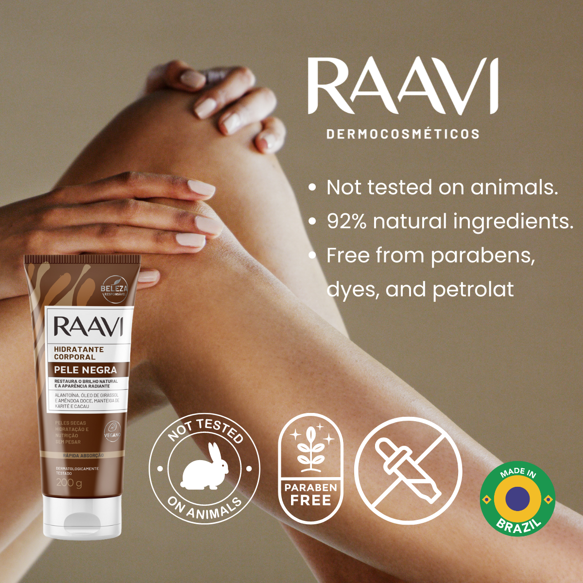 RAAVI Body Moisturizer for Black Skin - 200g