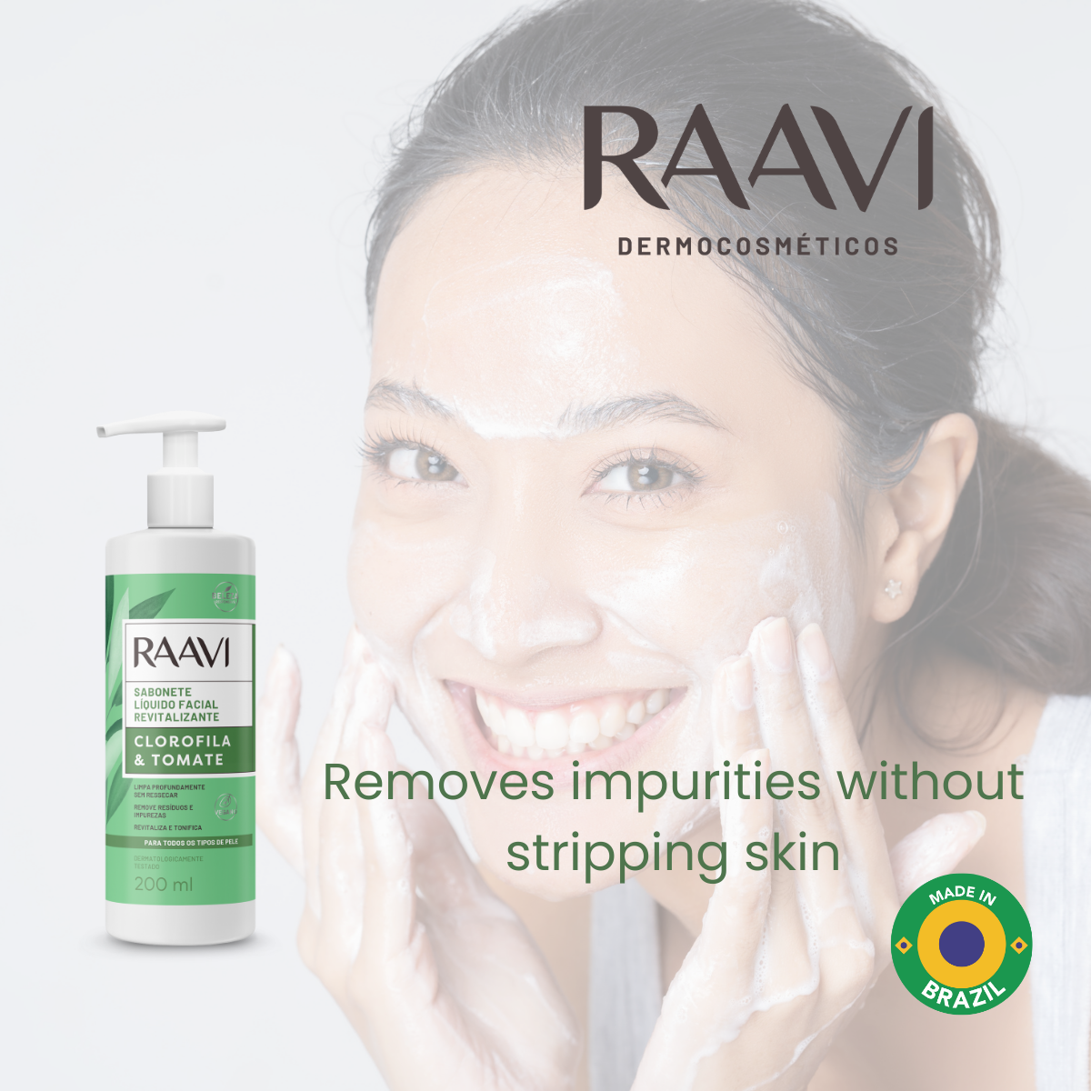 RAAVI Chlorophyll & Tomato Revitalizing Liquid Soap - 200ml