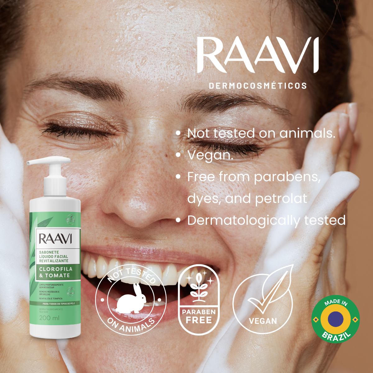 RAAVI Chlorophyll & Tomato Revitalizing Liquid Soap - 200ml