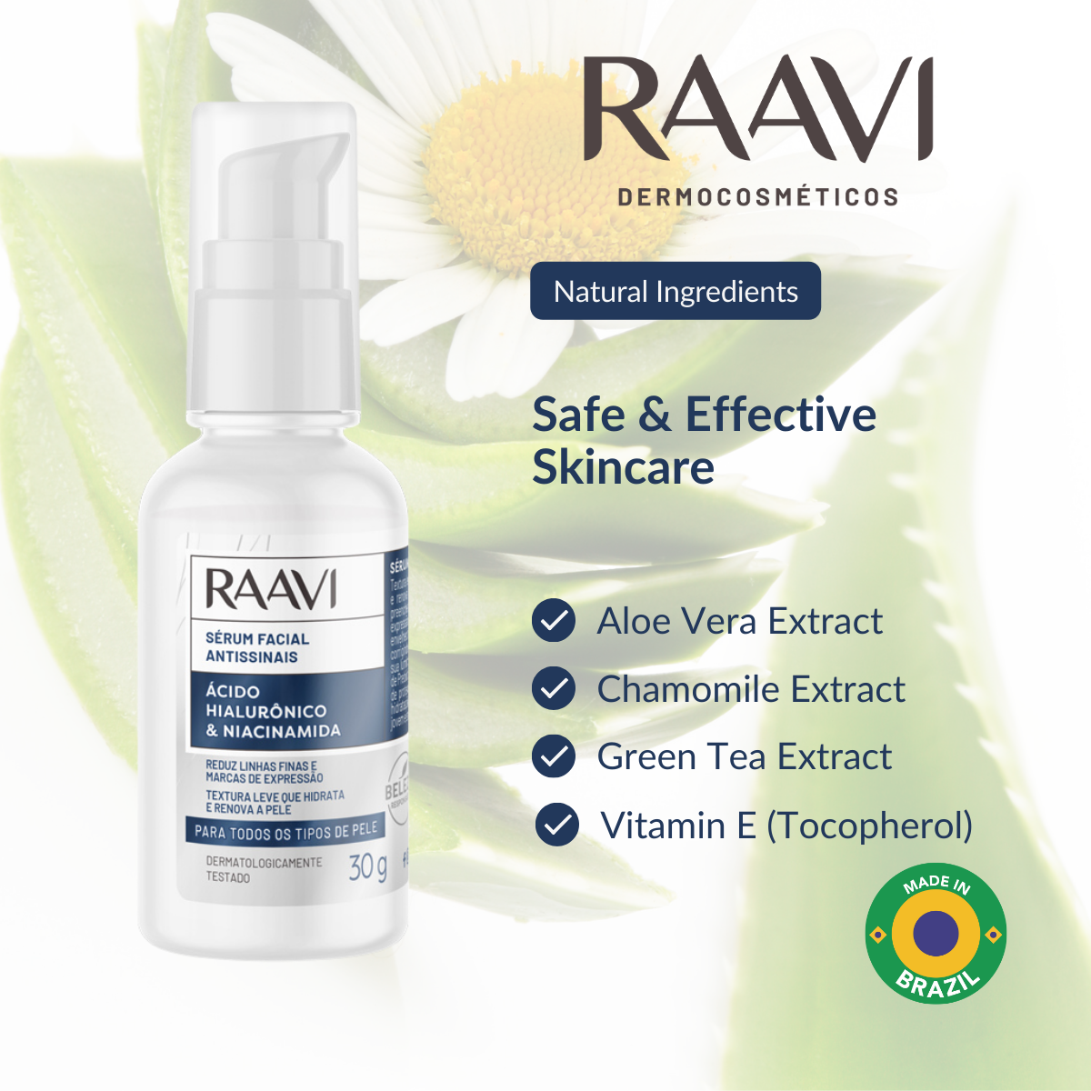 RAAVI Hyaluronic Acid Anti-Signal Facial Serum - 30g