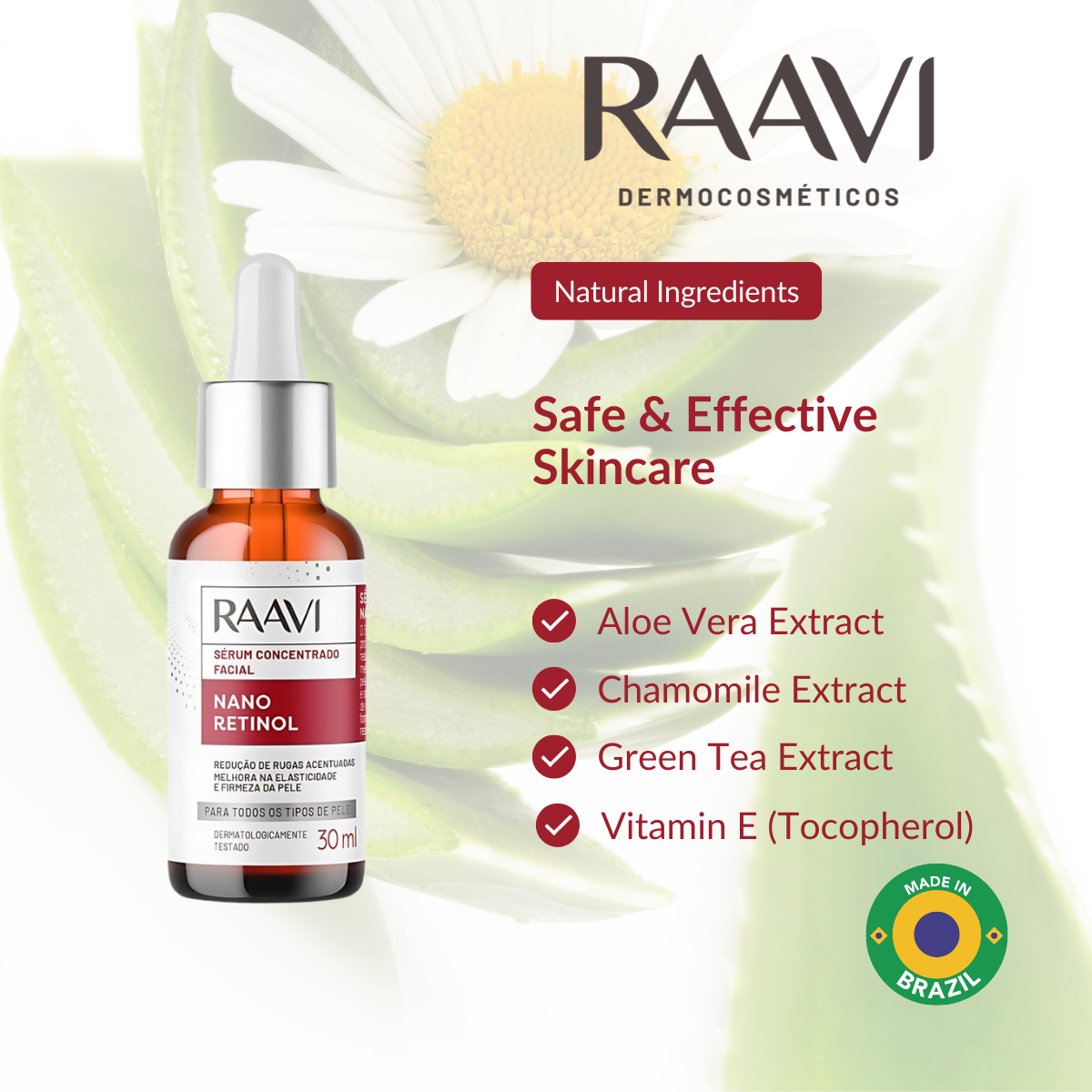 RAAVI Nano Retinol Facial Concentrated Serum - 30ml