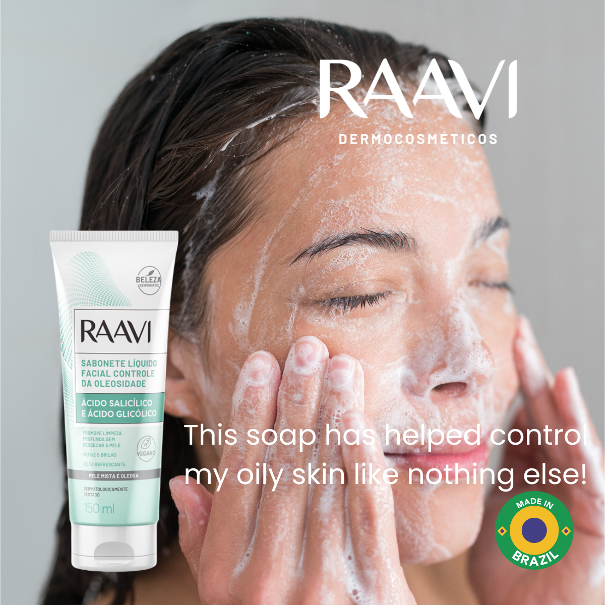 RAAVI Oil Control Facial Liquid Soap - 150ml