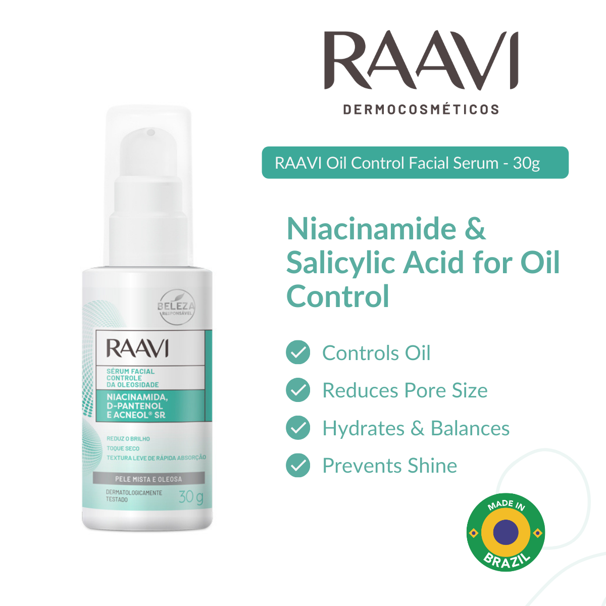 RAAVI Oil Control Facial Serum - 30g