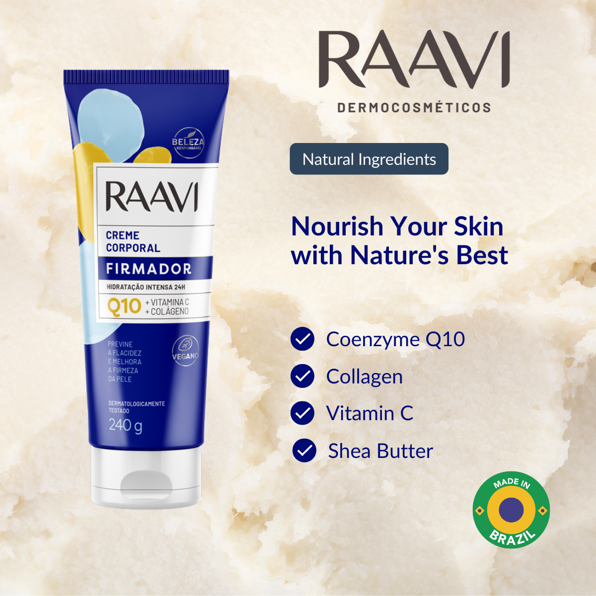 RAAVI Q10 Firming Body Cream - 200g