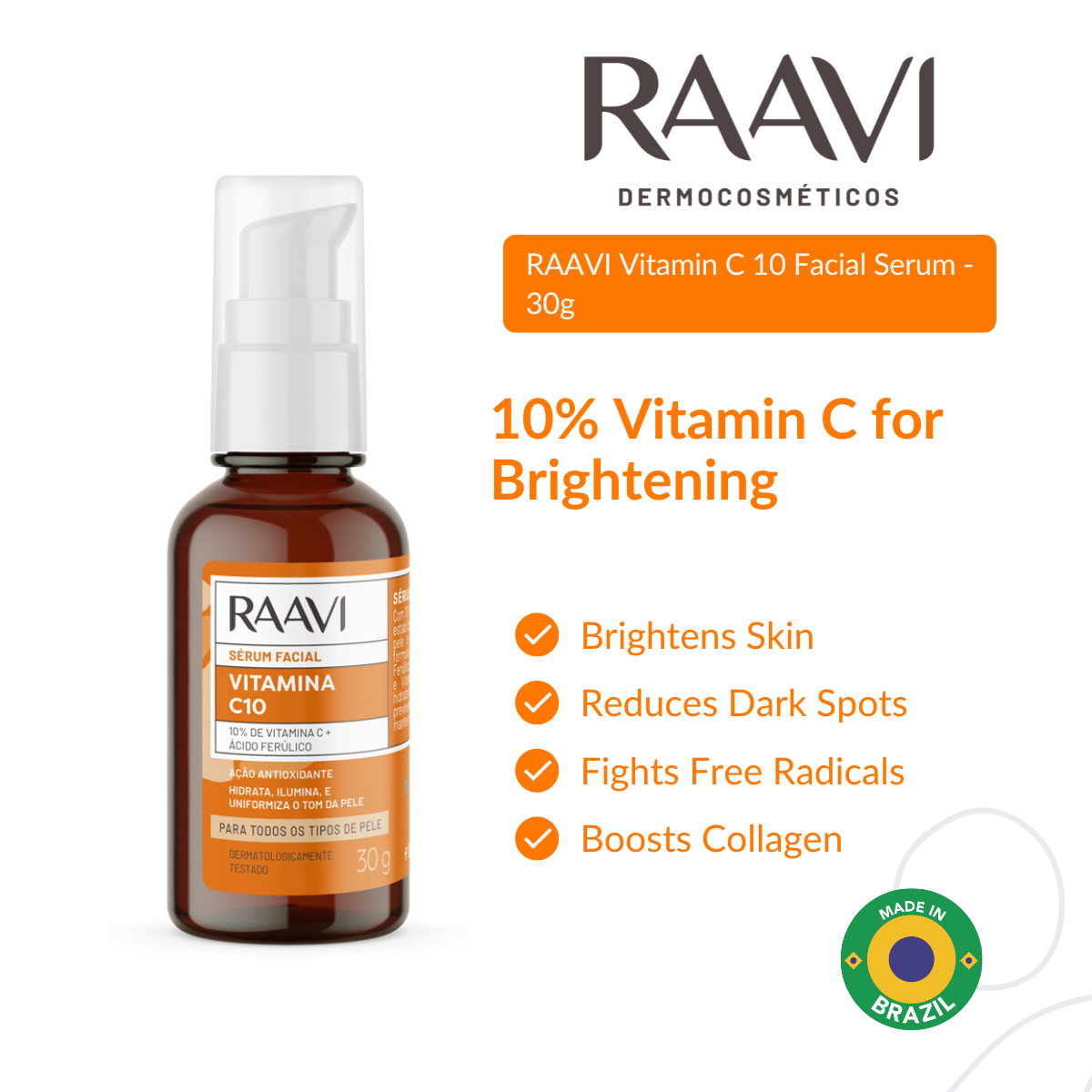 RAAVI Vitamin C 10 Facial Serum - 30g