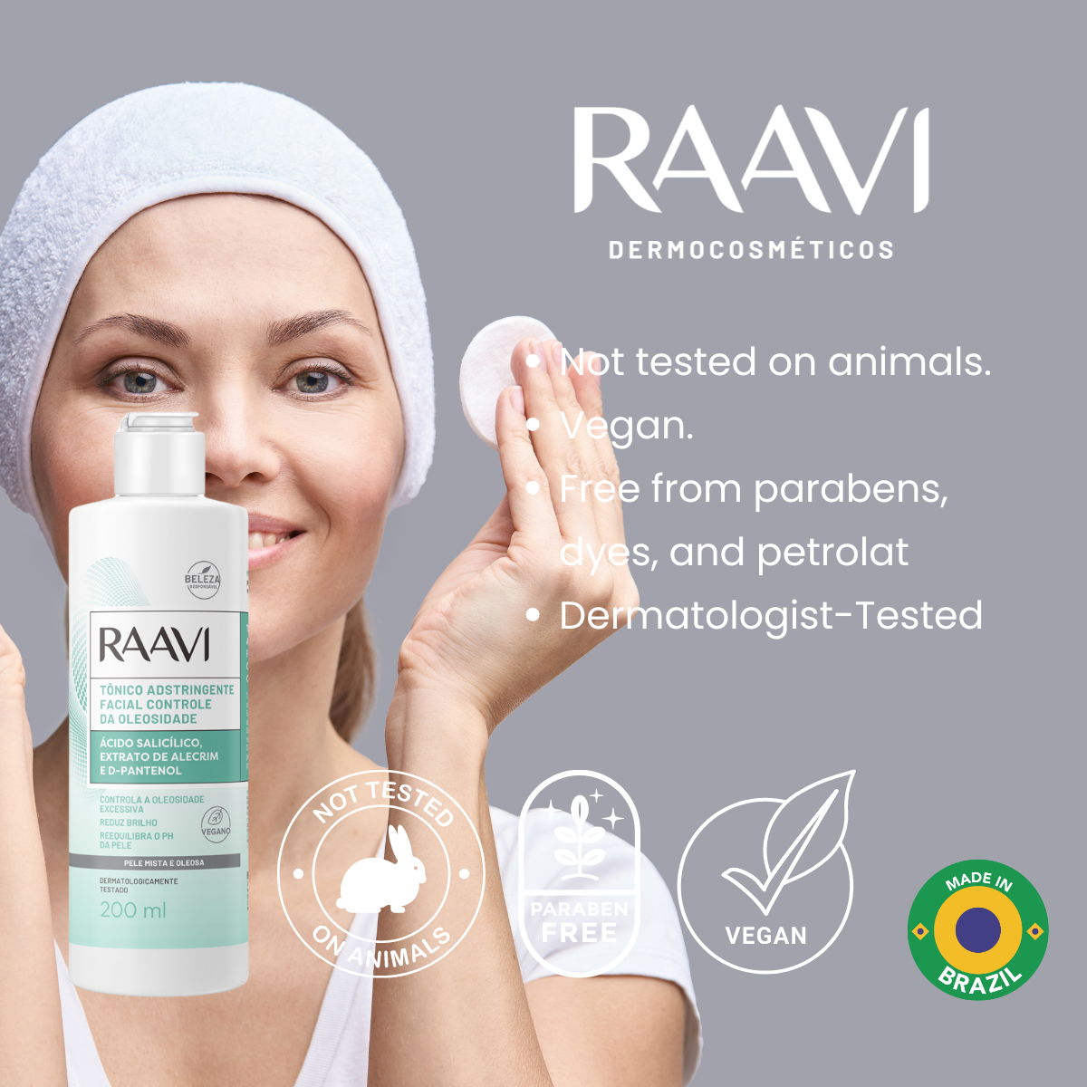 RAAVI Facial Astringent Tonic Oil Control - 200ml